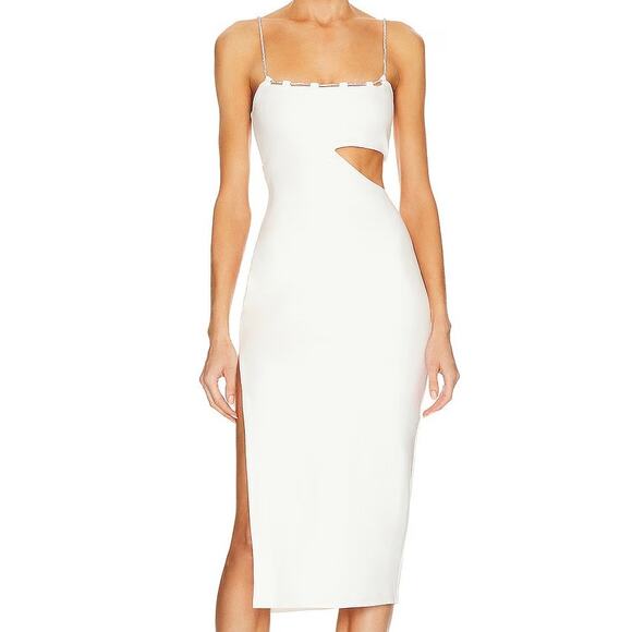 Lovers & Friends Charlotte Midi Dress White NWT Size Small – Retail $188 - Picture 6 of 7